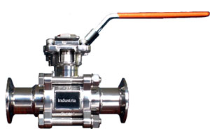 Full bore sanitary ball valve for high temperature and high pressure(manual type)